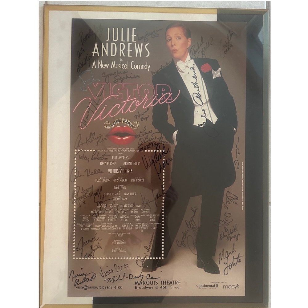Victor Victoria Marquis Theater NYC Signed Broadway Poster 22" x 14"